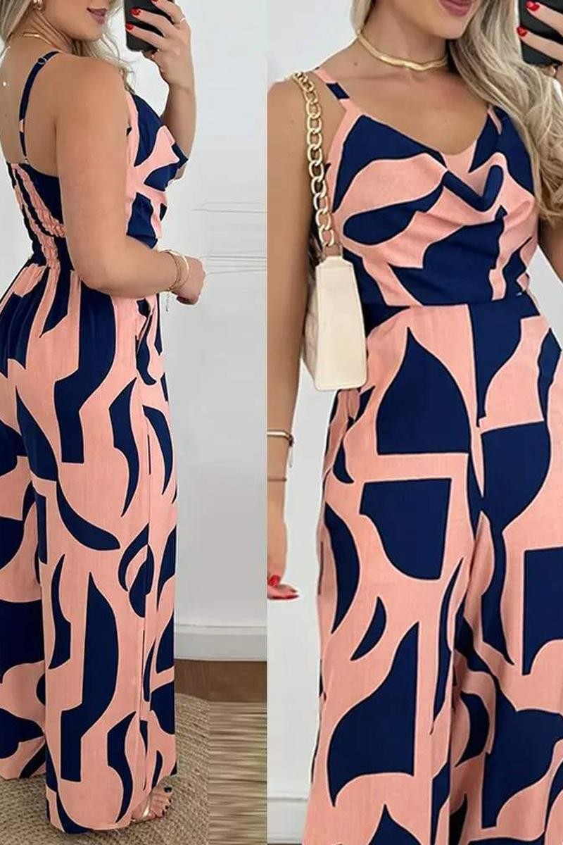 ALL OVER PRINT WIDE LEG JUMPSUIT