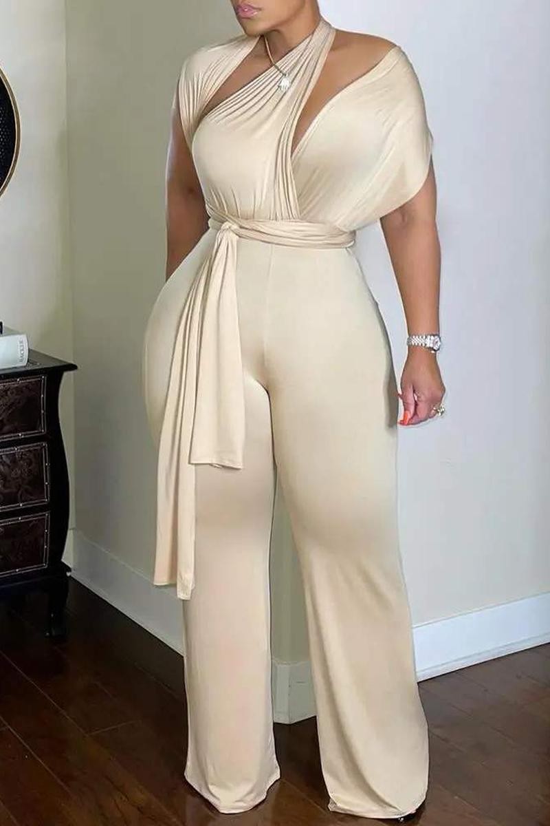 Call Me ButterCream BacklessWide LegJumpsuit
