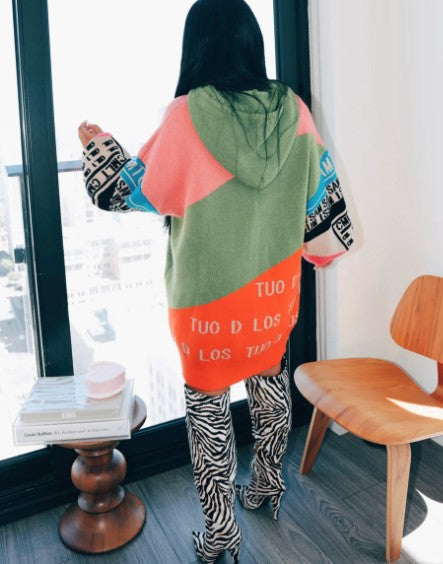 Graphic Oversized Knit Top
