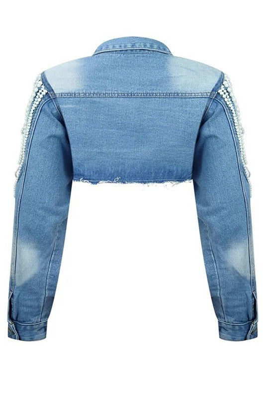 Pearl Tassels Denim Jacket