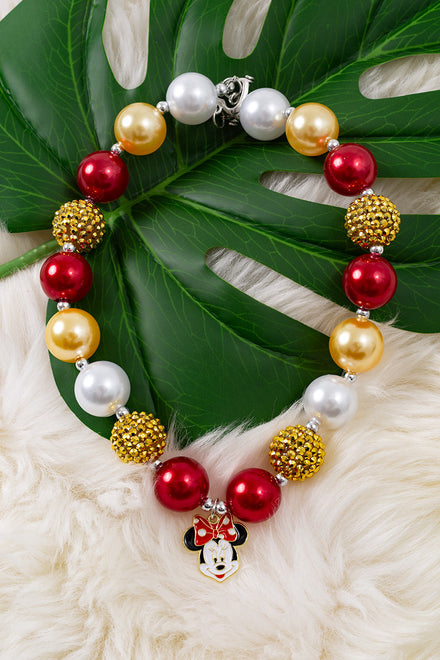 MULTI-COLOR BUBBLE NECKLACE W/ PENDANT. 3PCS