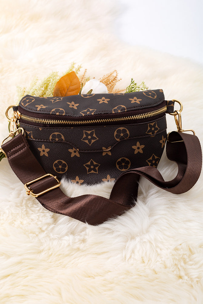 LT. BROWN SLING BAG THAT CAN BE USE AS A CROSSBODY.