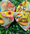 OH SWEET HONEY! MULTI PRINTED DOUBLE LAYER HAIR BOWS. 4PCS