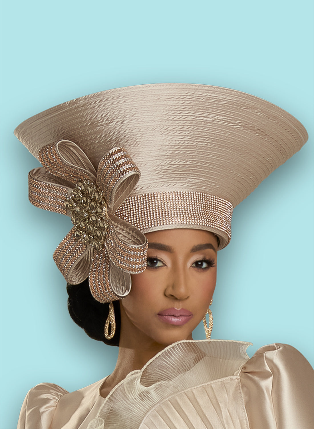 Silk Organza Dress with Jacket Matching Hat