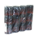Set Of 12 Plastic Amber (4 oz) Jars & Lids
