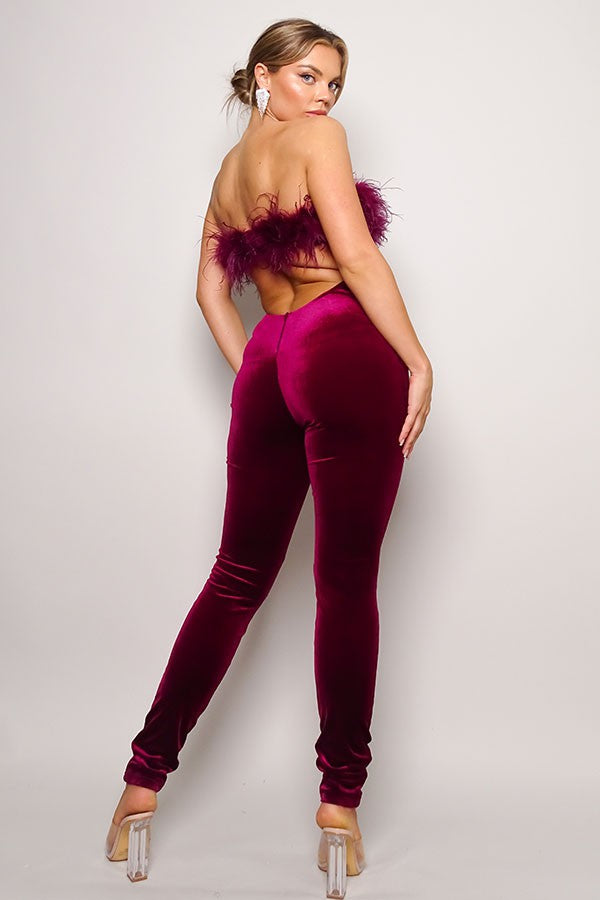 FEATHER AWAY JUMPSUIT