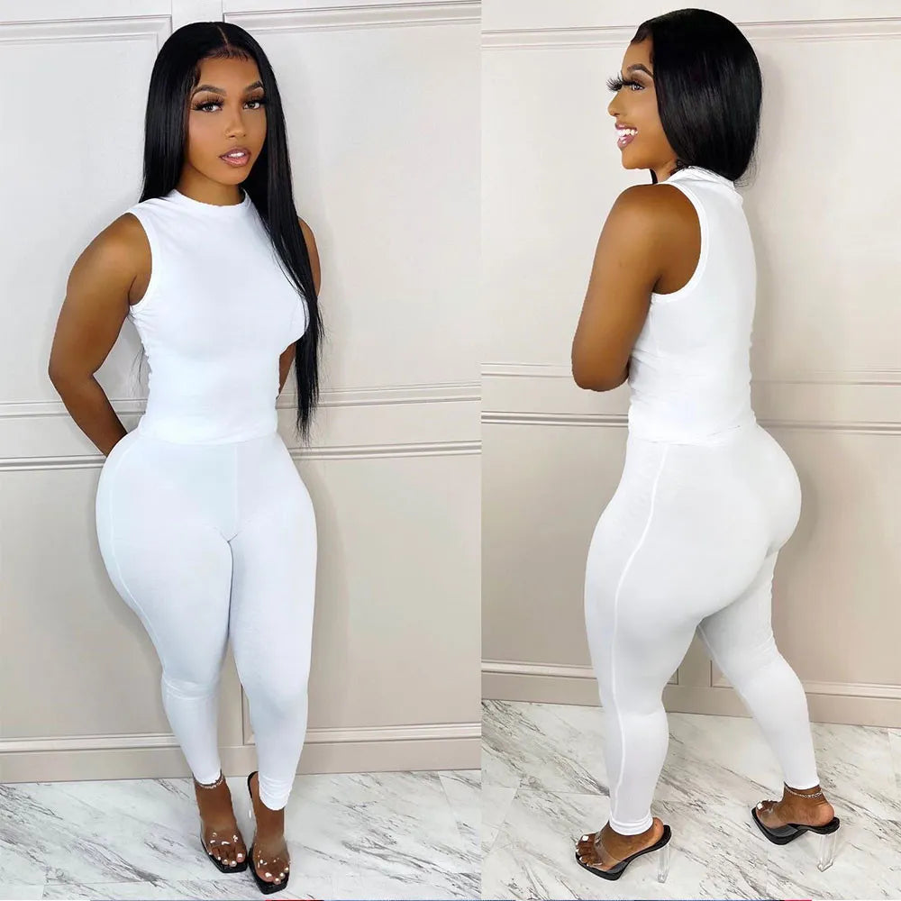 Solid Sleeveless Ipresistible Set