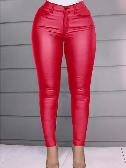 Plus Size Emerald Green High-Waisted Skinny Pants