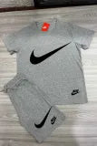Baby Blue Casual Short Sleeve 2PC