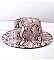 TRENDY SNAKE PRINT FEDORA HATS