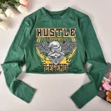 Long Sleeve Hustle Tight T Shirts