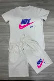 Women Orange Casual Short Sleeve 2PC