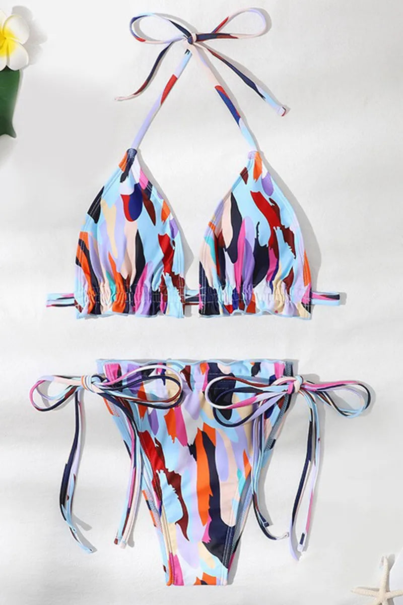 Print Patchwork Swimwear