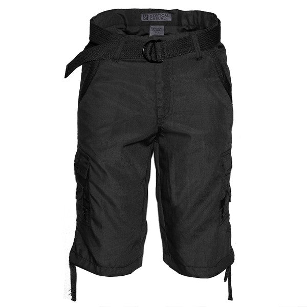 Men's Cargo Shorts Multi-Pocket Lightweight Belted