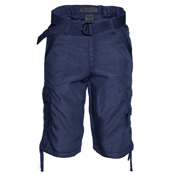 Men's Cargo Shorts Multi-Pocket Lightweight Belted