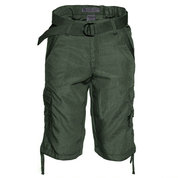 Men's Cargo Shorts Multi-Pocket Lightweight Belted