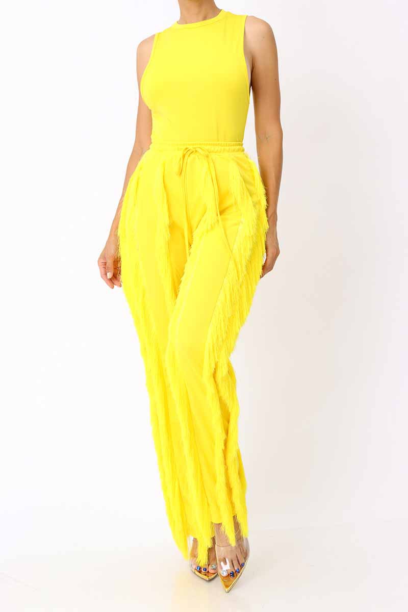 SLEEVELESS BODYSUITS AND LONG PANT SETS