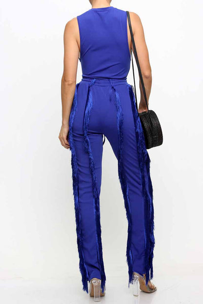 SLEEVELESS BODYSUITS AND LONG PANT SETS