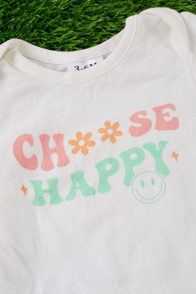 CHOOSE HAPPY" EMOJI PRINTED BABY SET