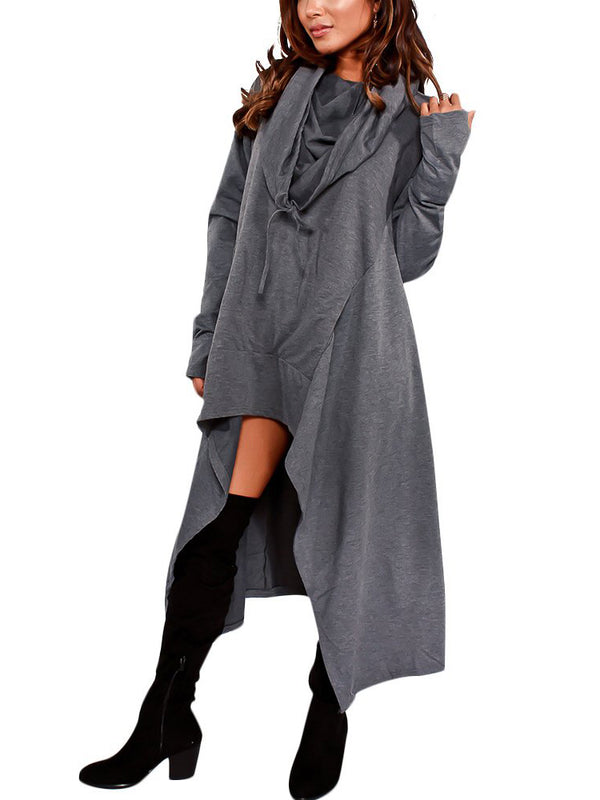 Asymmetric Long Sleeve Sweatshirts Tops