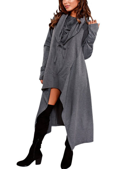 Asymmetric Long Sleeve Sweatshirts Tops