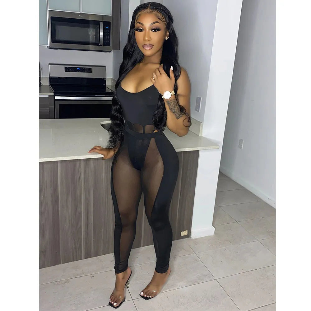 Sexy Mesh Nightclub Two Piece Set