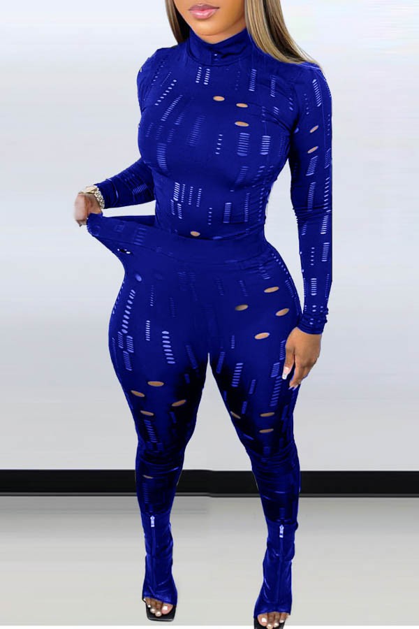 Sexy set solid color long sleeve