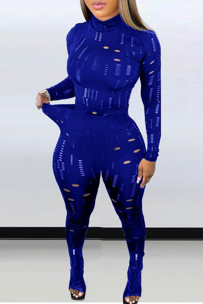 Sexy set solid color long sleeve