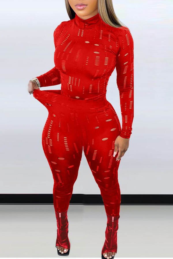 Sexy set solid color long sleeve