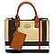 Classic Plaid Check Printed Satchel 3-in-1