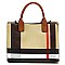 Classic Plaid Check Printed Satchel 3-in-1