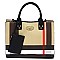 Classic Plaid Check Printed Satchel 3-in-1