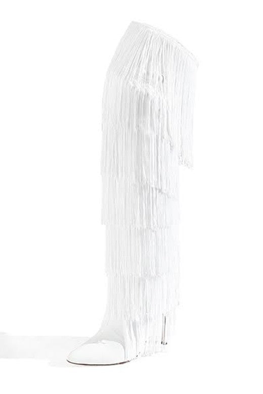 Over The Knee Fringe Boots