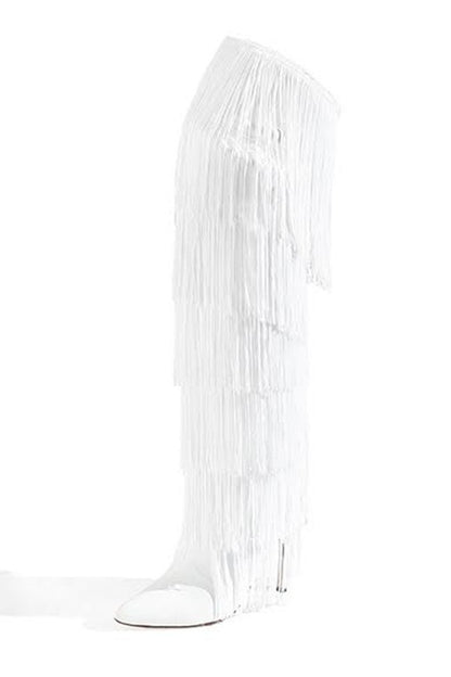 Over The Knee Fringe Boots