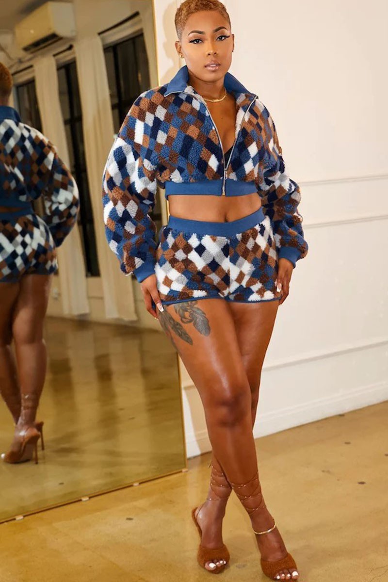 CHECKER PRINT TWO PIECE SET