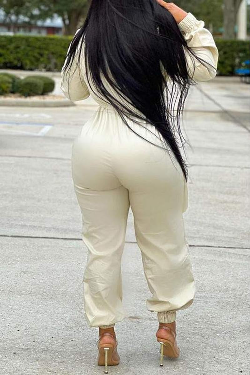 CARGO ZIPPERED POCKET JUMPSUIT