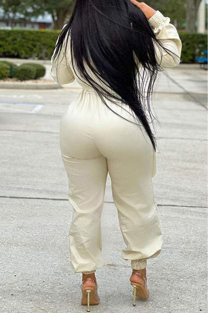 CARGO ZIPPERED POCKET JUMPSUIT