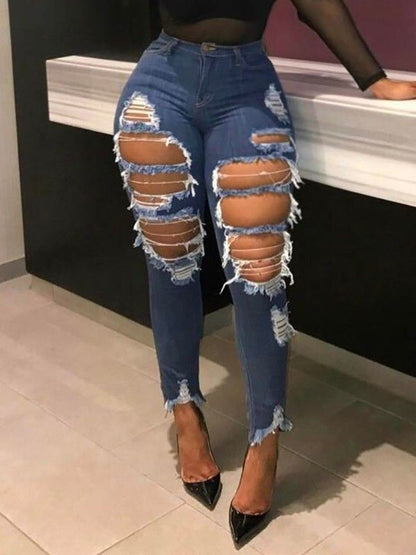 Podong Women's Dress Jeans Feet Pants