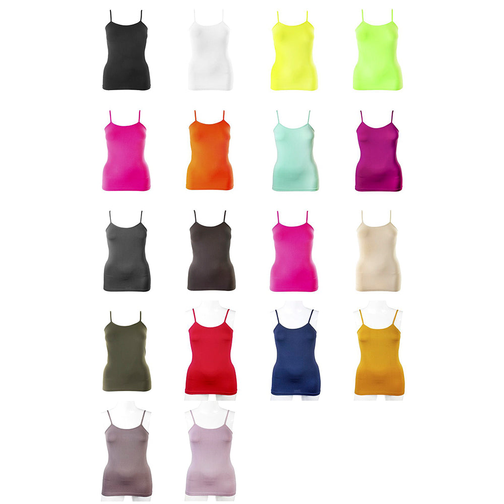 SEAMLESS SPAGHETTI STRAP TANK TOPS
