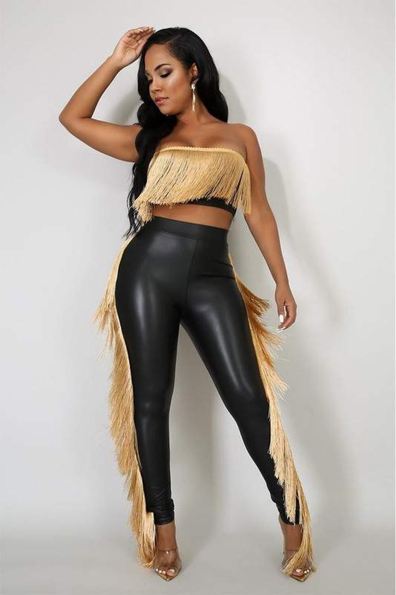 FRINGES TUBE LEGGINGS SET