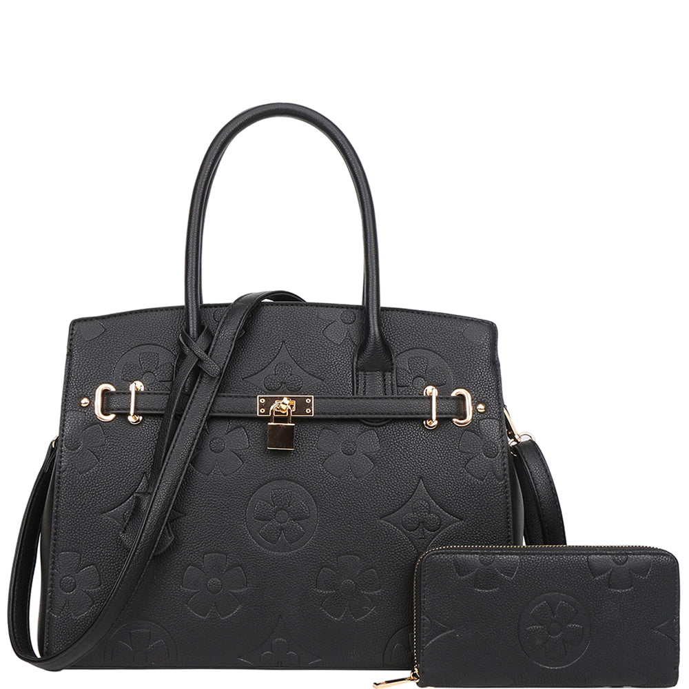 HANDLE SATCHEL BAG WITH WALLET SET