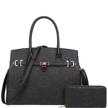 HANDLE SATCHEL BAG WITH WALLET SET