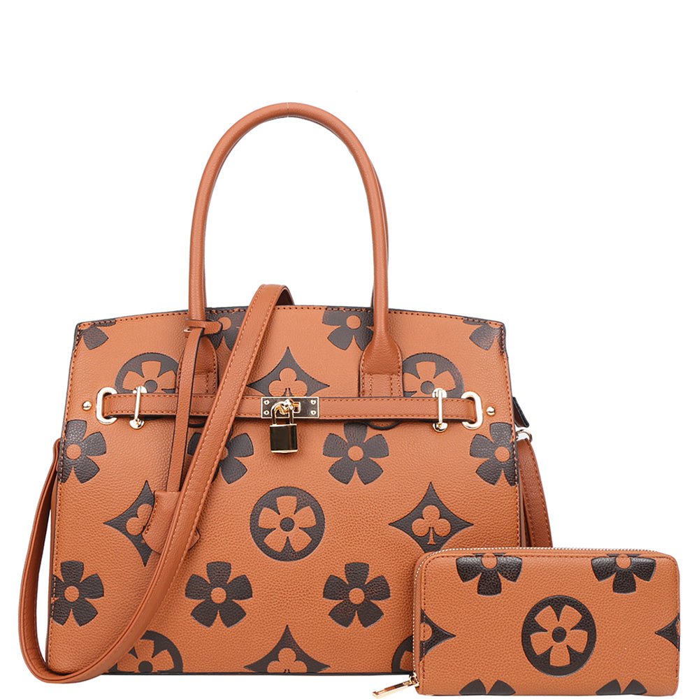 HANDLE SATCHEL BAG WITH WALLET SET