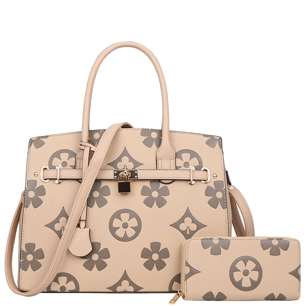 HANDLE SATCHEL BAG WITH WALLET SET