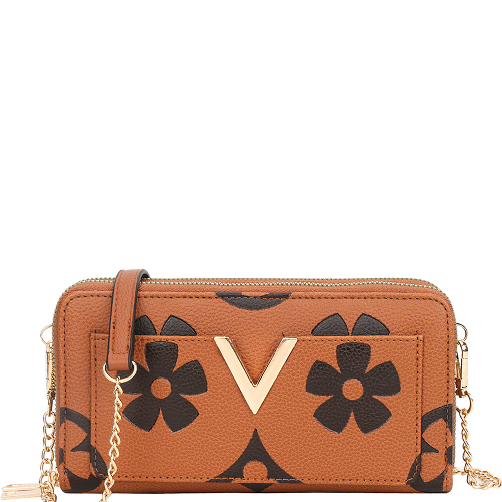 PRINT ZIPPER CROSSBODY WALLET BAG