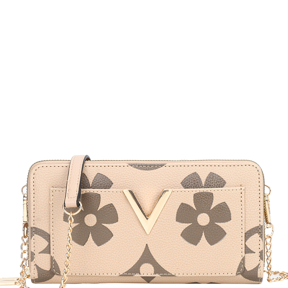 PRINT ZIPPER CROSSBODY WALLET BAG