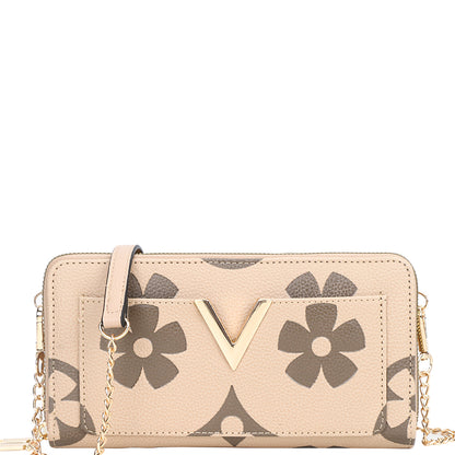 PRINT ZIPPER CROSSBODY WALLET BAG