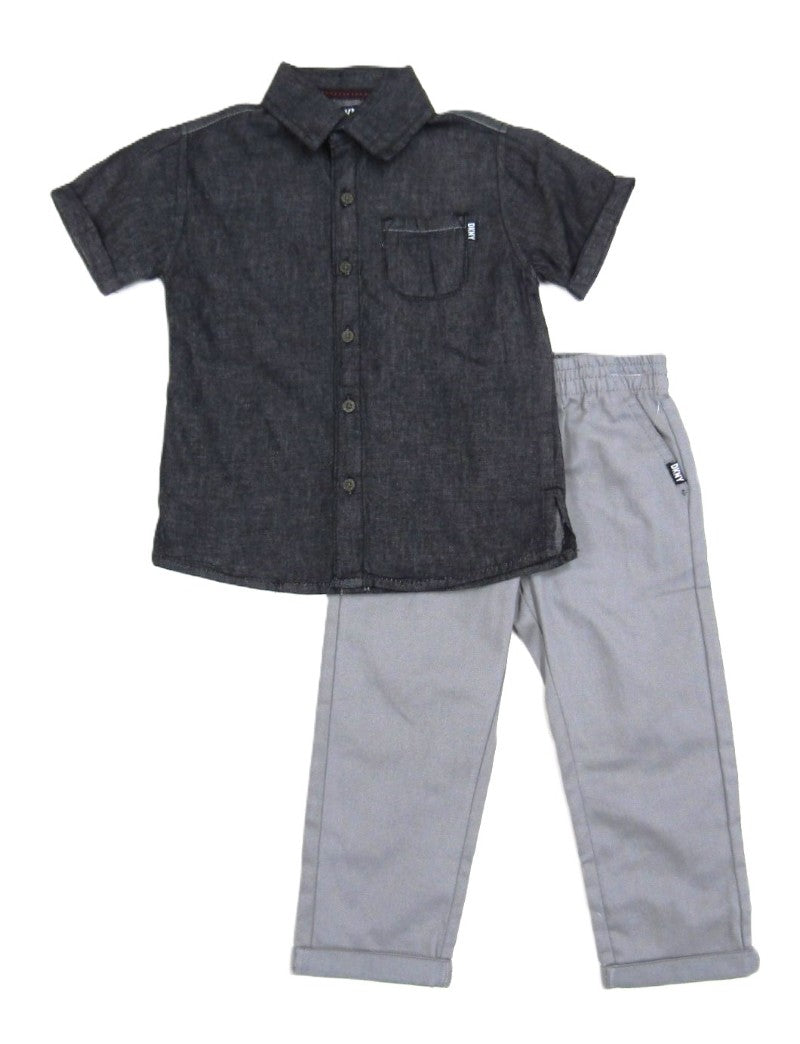 2PC DKNY SHIRT PANTS SET