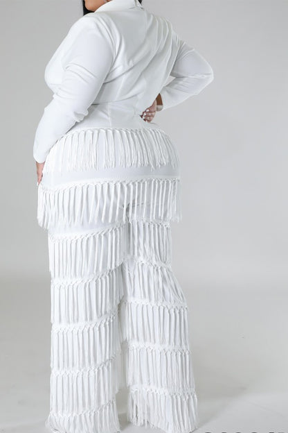 Plus Classy Fringe Jumpsuit
