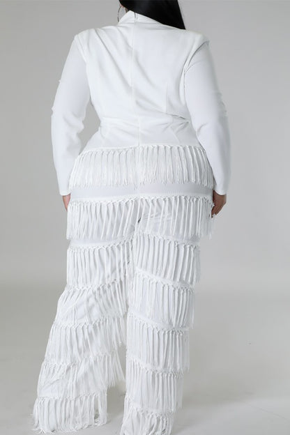 Plus Classy Fringe Jumpsuit
